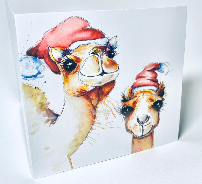Christmas Card Pack of 10 - Camel